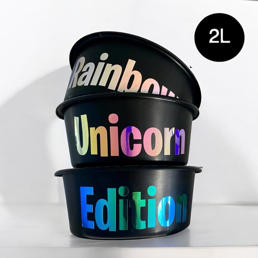 Futterschüssel 2L personalisiert Rainbow Unicorn Edition