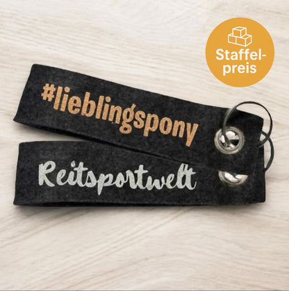 Schlüsselanhänger mit individuellem Text