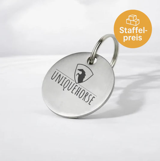 Marke Rund mit deinem Logo graviert