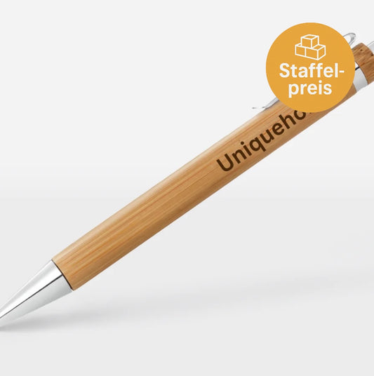 Bambus Kugelschreiber mit Wunschgravur