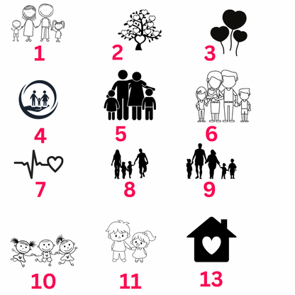 Keychain Family individuell graviert