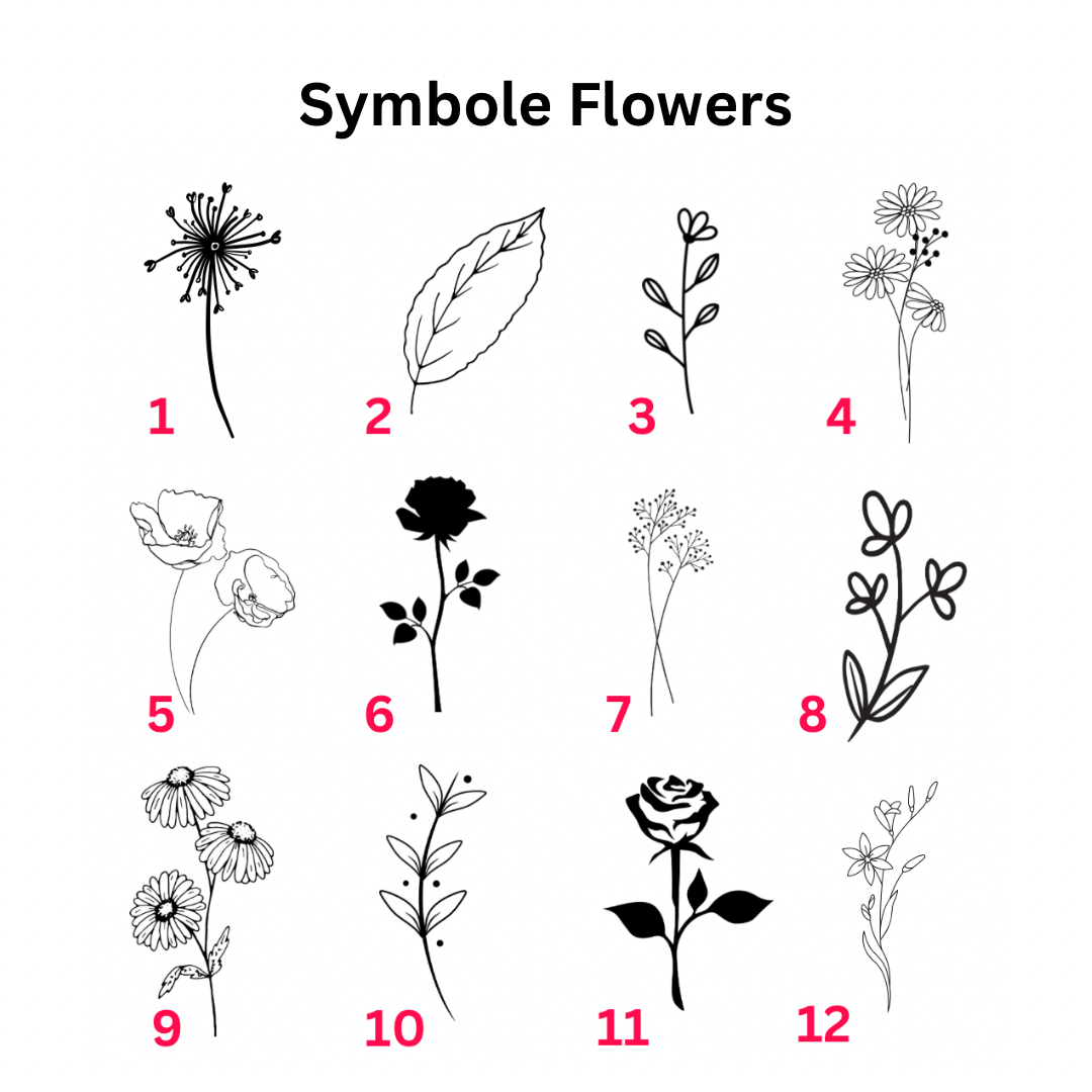 Halskette Love Flower individuell graviert