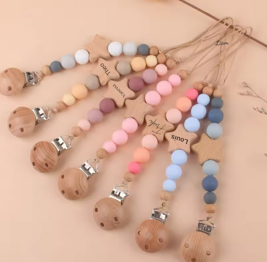 Schnullerkette Pearl individuell graviert