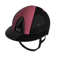 KEP Cromo 2.0 Polo Shine Black Leather Pink Front and Back Swarovski Frame