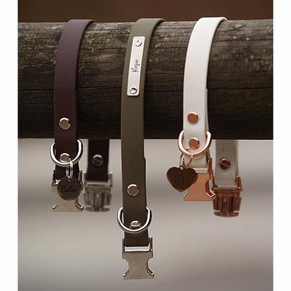Individuelles Biothane Halsband Chic mit Gravur