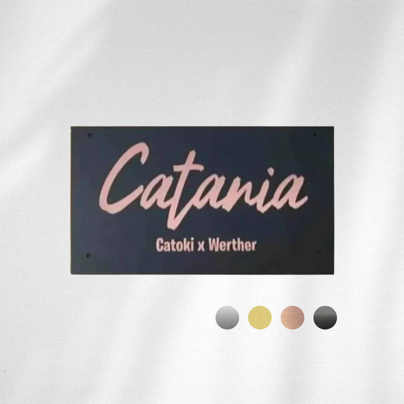 Individuelle Boxentafel Alu brushed