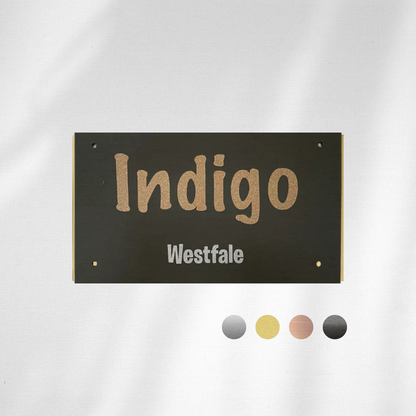 Individuelle Boxentafel Alu brushed 2Farbig