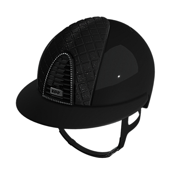 KEP Cromo 2.0 Polo Shine Black Milano Velvet Shining Black Front Crystals Silvernight Frame