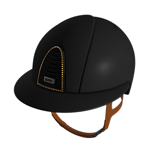 KEP Cromo 2.0 Polo Textile Black mit Swarovski Champagne Frame Beige Kinnriemen