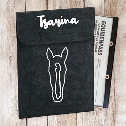 Individuelle Equidenpasshülle Silhouette inkl. Erstellung der individuellen Silhouette