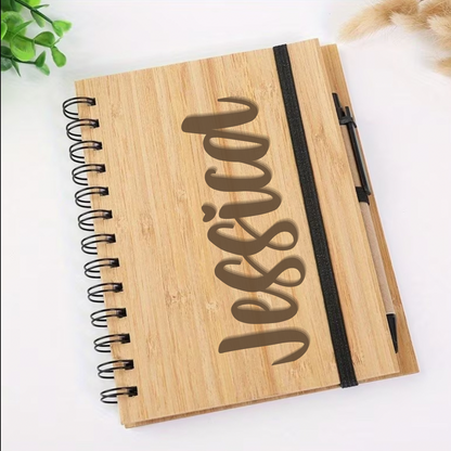 Holz-Notizbuch | individuell graviert