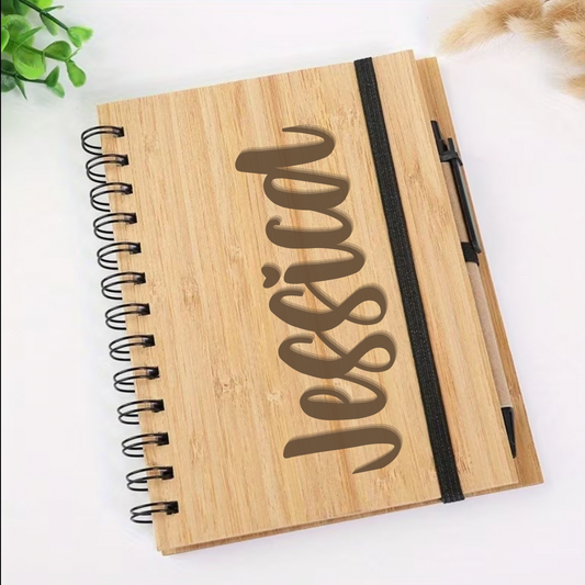 Holz-Notizbuch | individuell graviert