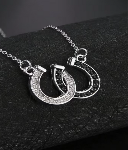 Zirkonienhalskette Hufeisen