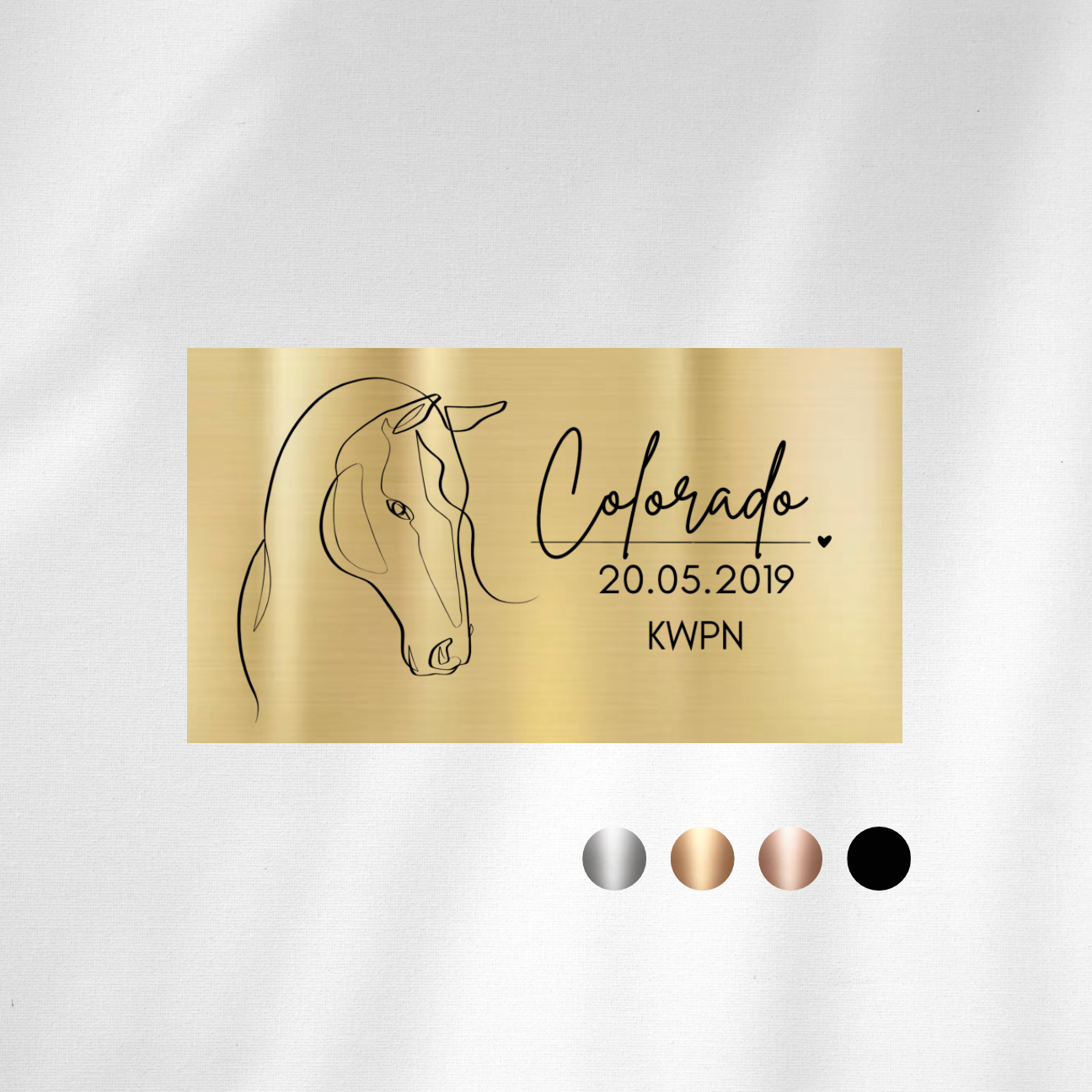 Boxentafel Line Art Metallic Lasergravur