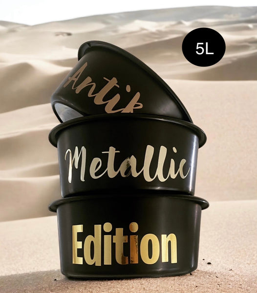 Futterschüssel personalisiert 5L Antik Metallic Edition