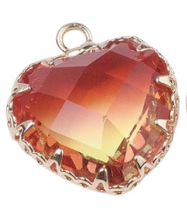 Sunset Heart Charm