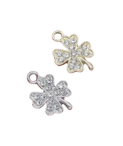 Glitzer Kleeblatt Charm