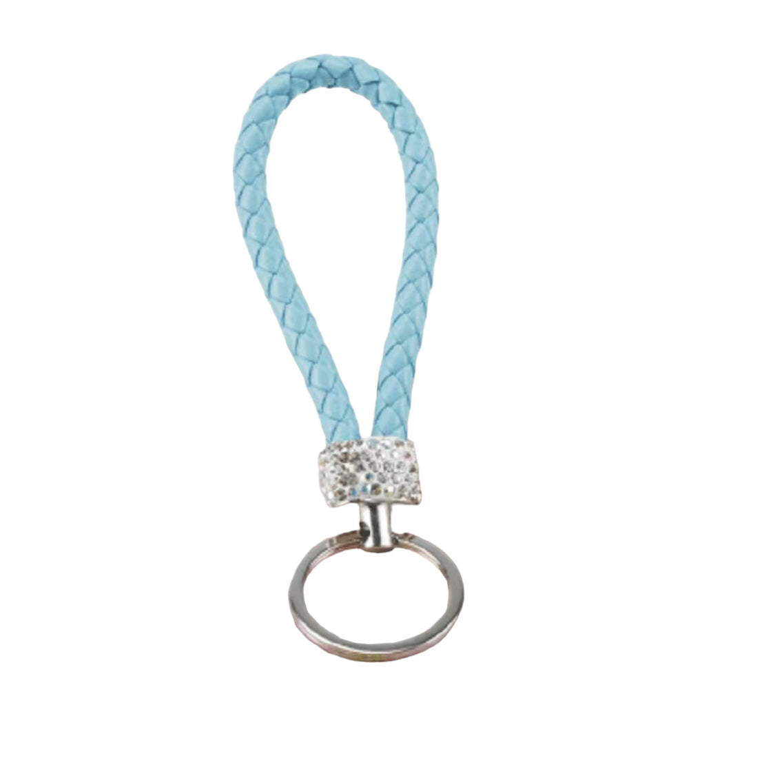 Schlüsselanhänger geflochten Glitzer
