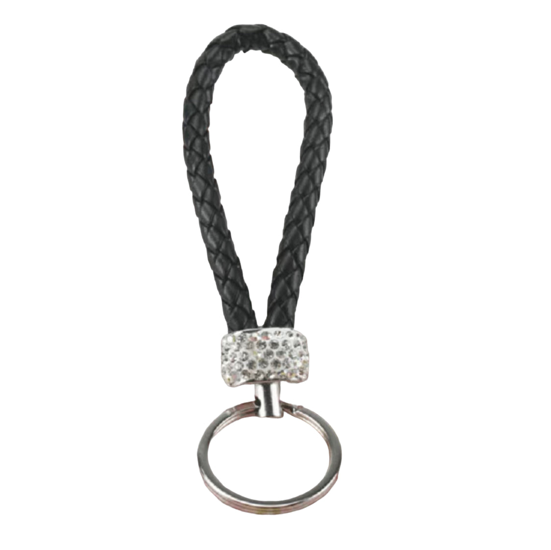 Schlüsselanhänger geflochten Glitzer