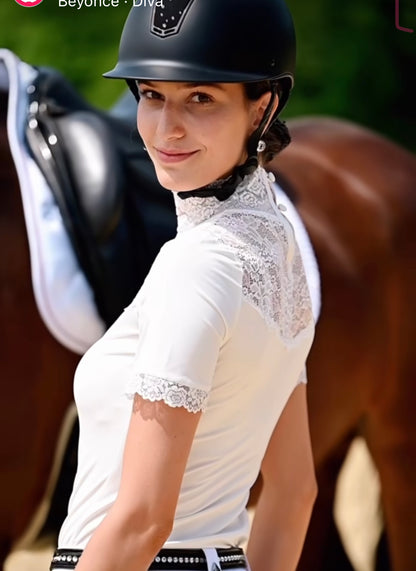 Spitzenturniershirt Dressy Creme