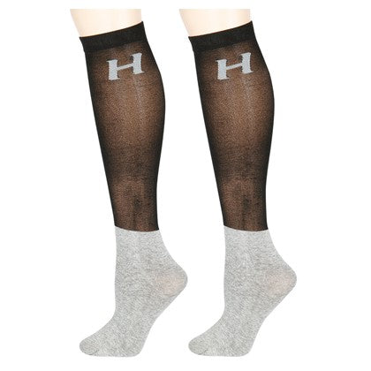 3er Set Nylon Reitsocken Schwarz