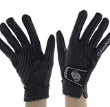 Samshield V-Skin Riding Gloves Swarovski Black & Navy - Reitsportwelt