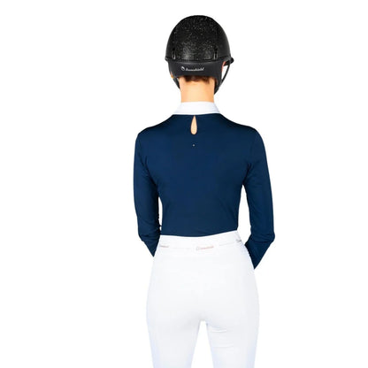 Langarm Turniershirt Faustina Navy Holographic