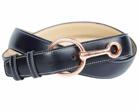 Damengürtel Denici Cavalli Roségold Navy - Reitsportwelt