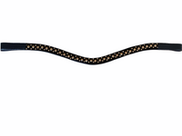 Stirnband geschwungen Gold Drops Braun