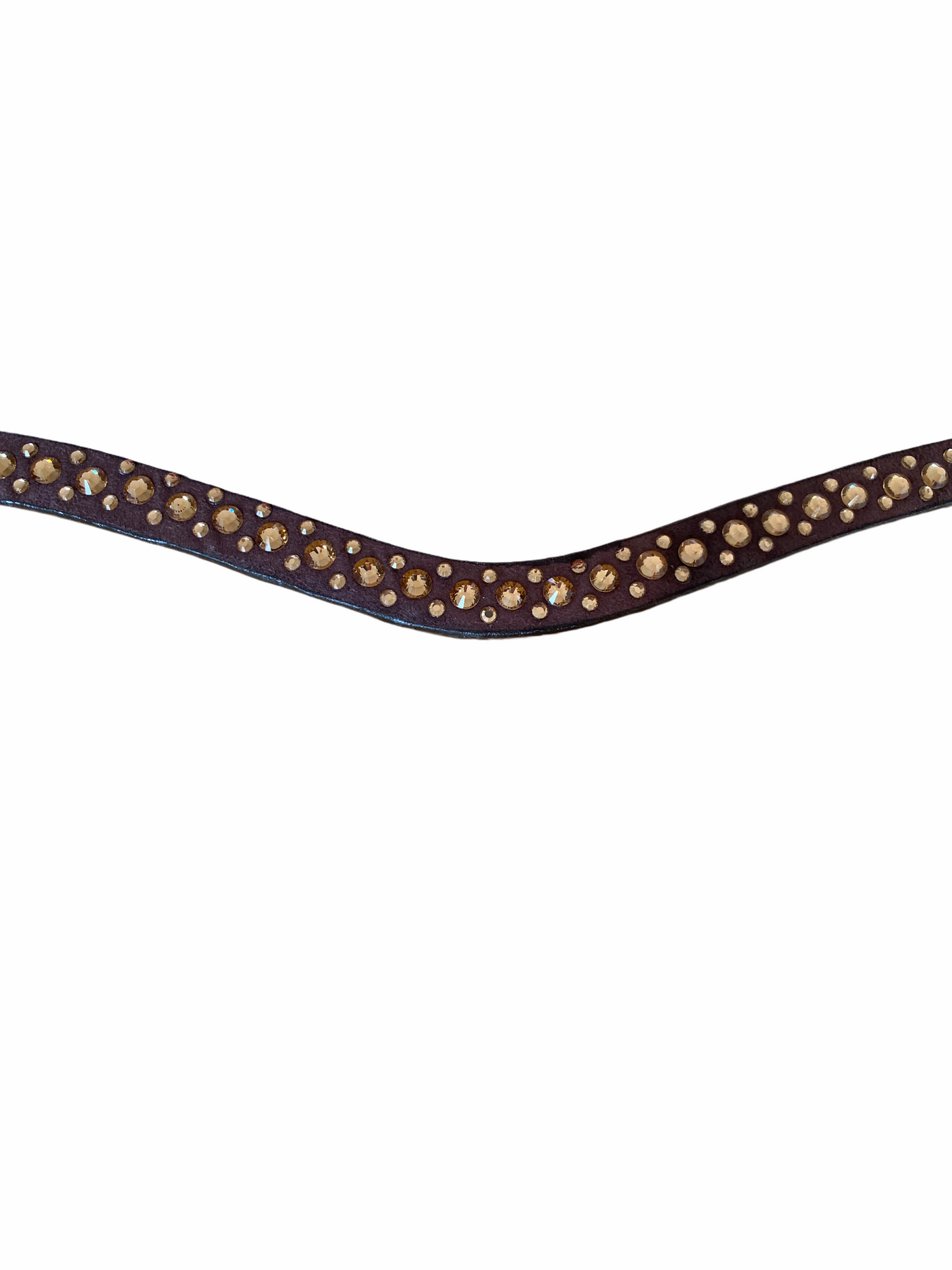 Stirnband geschwungen Gold Drops Braun