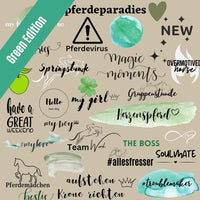 Instagram Story Stickers Horse Love Green Edition