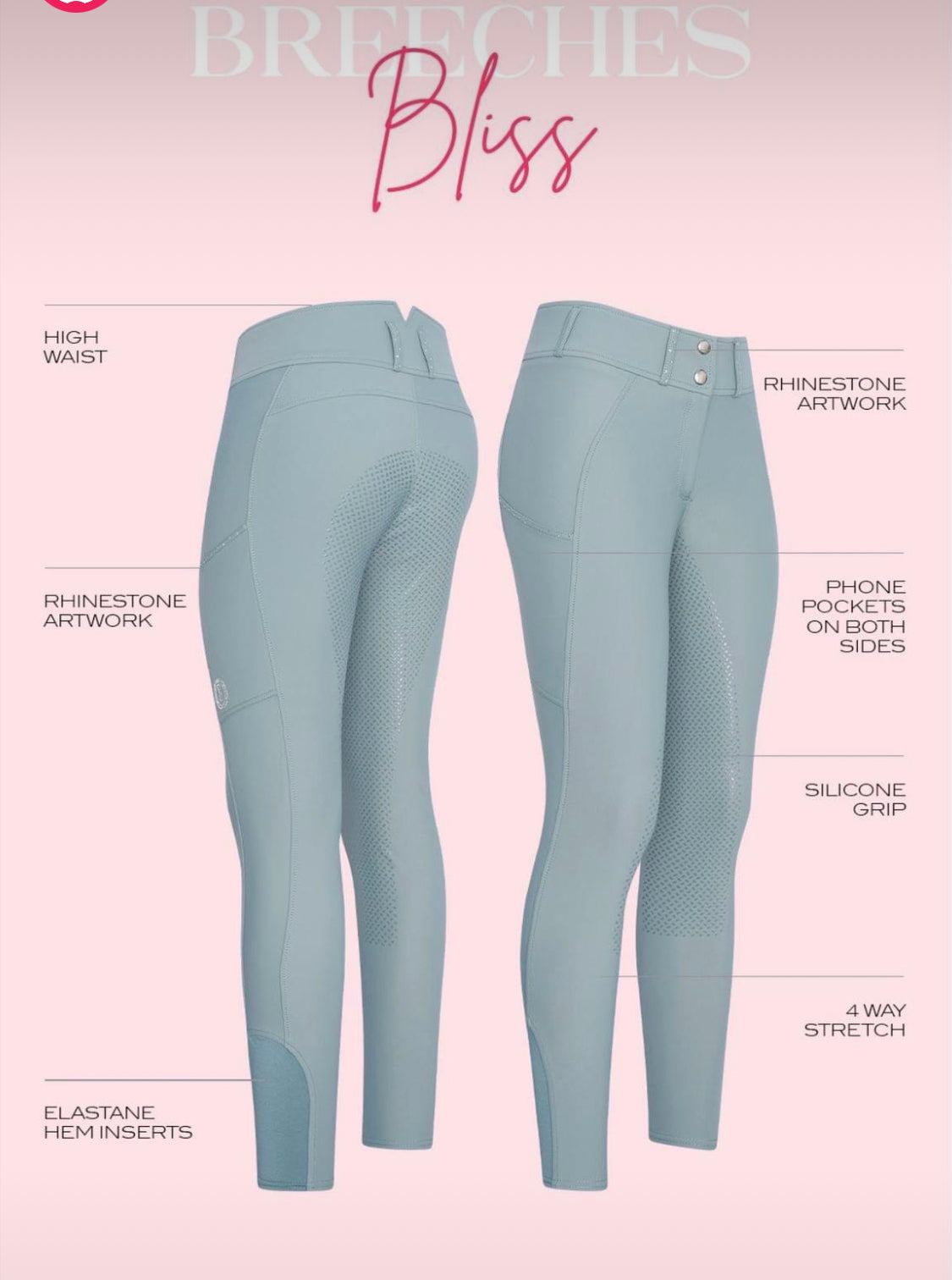 Fullgrip Reithose Bliss Brown